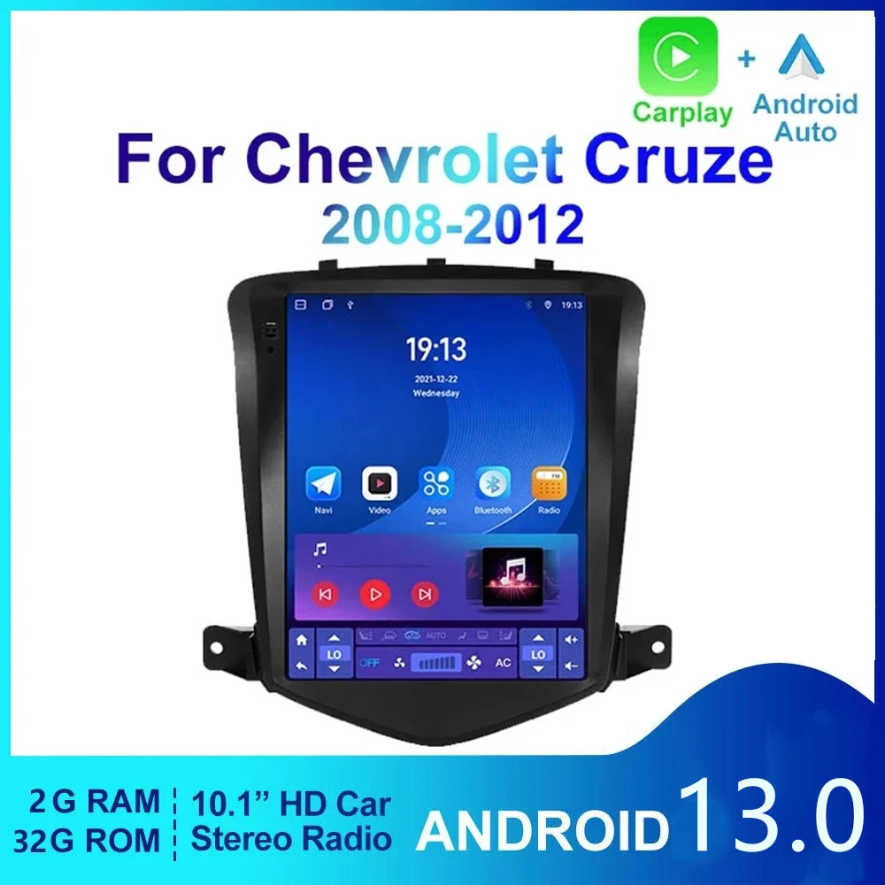 

Tesla Car Radio For Chevrolet Cruze 2008 2009 - 2012 Car Radio Multimedia Video Player Navigation GPS Android Auto 2 DIN NO DVD