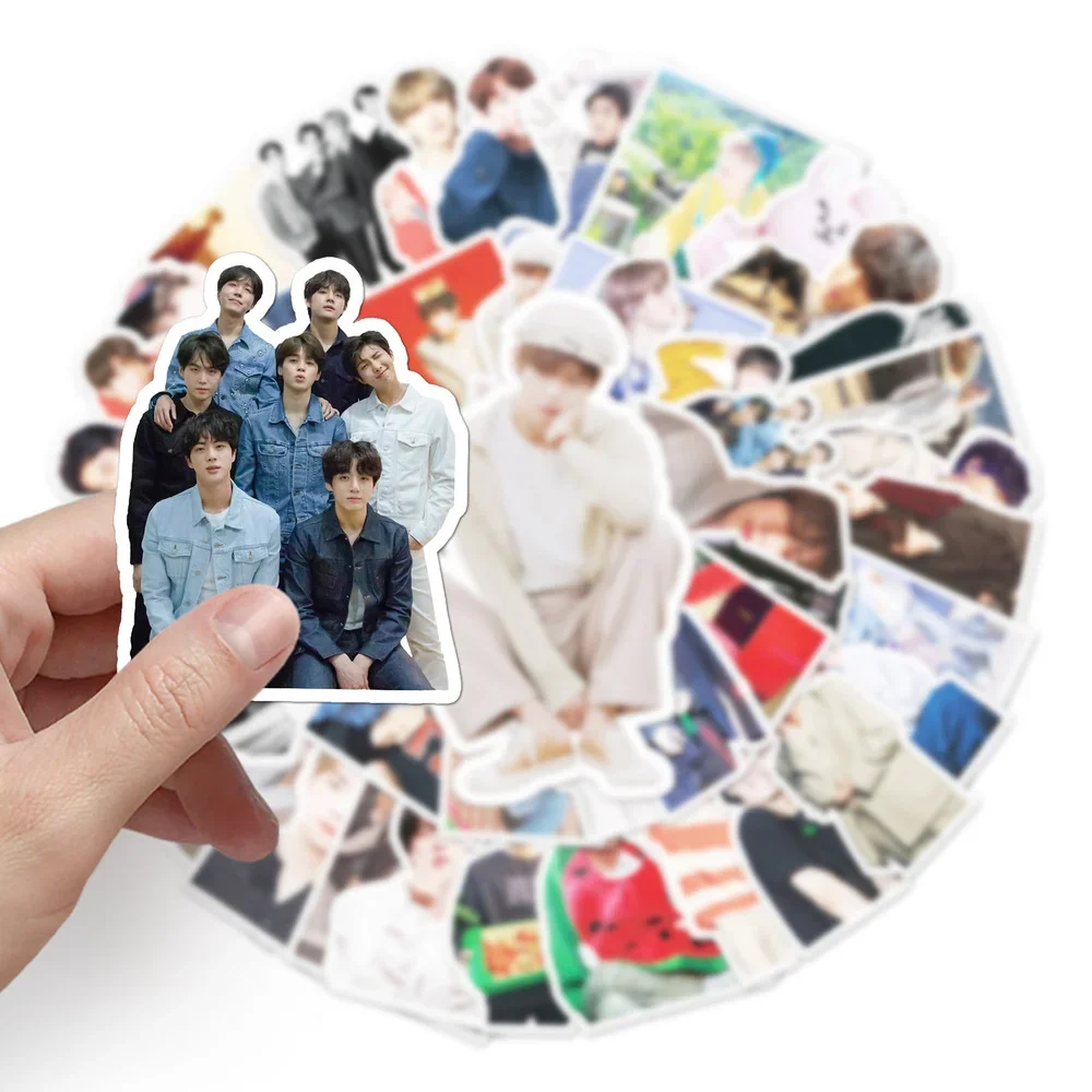 10/50Pcs Fashion Korea Boy Men Team Stickers for Mobile Phone Scrapbook Stationery Laptop Case Decal Sticker Fans Collection