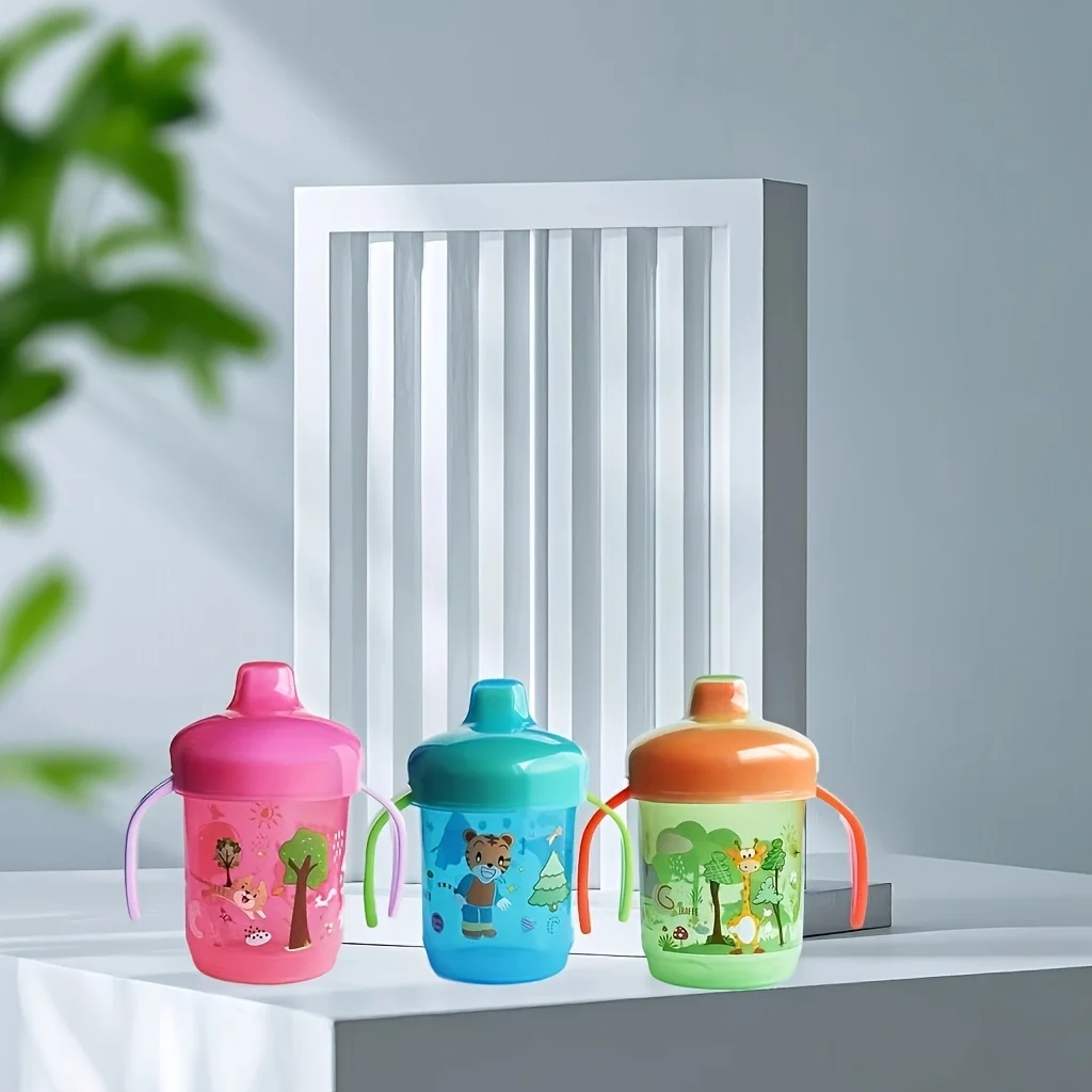 

Cute Duck-Bill Training Cup Baby Learning Cup with Dual Handles and Flip Lid, Leak-Proof Baby Water Cup with Lid
