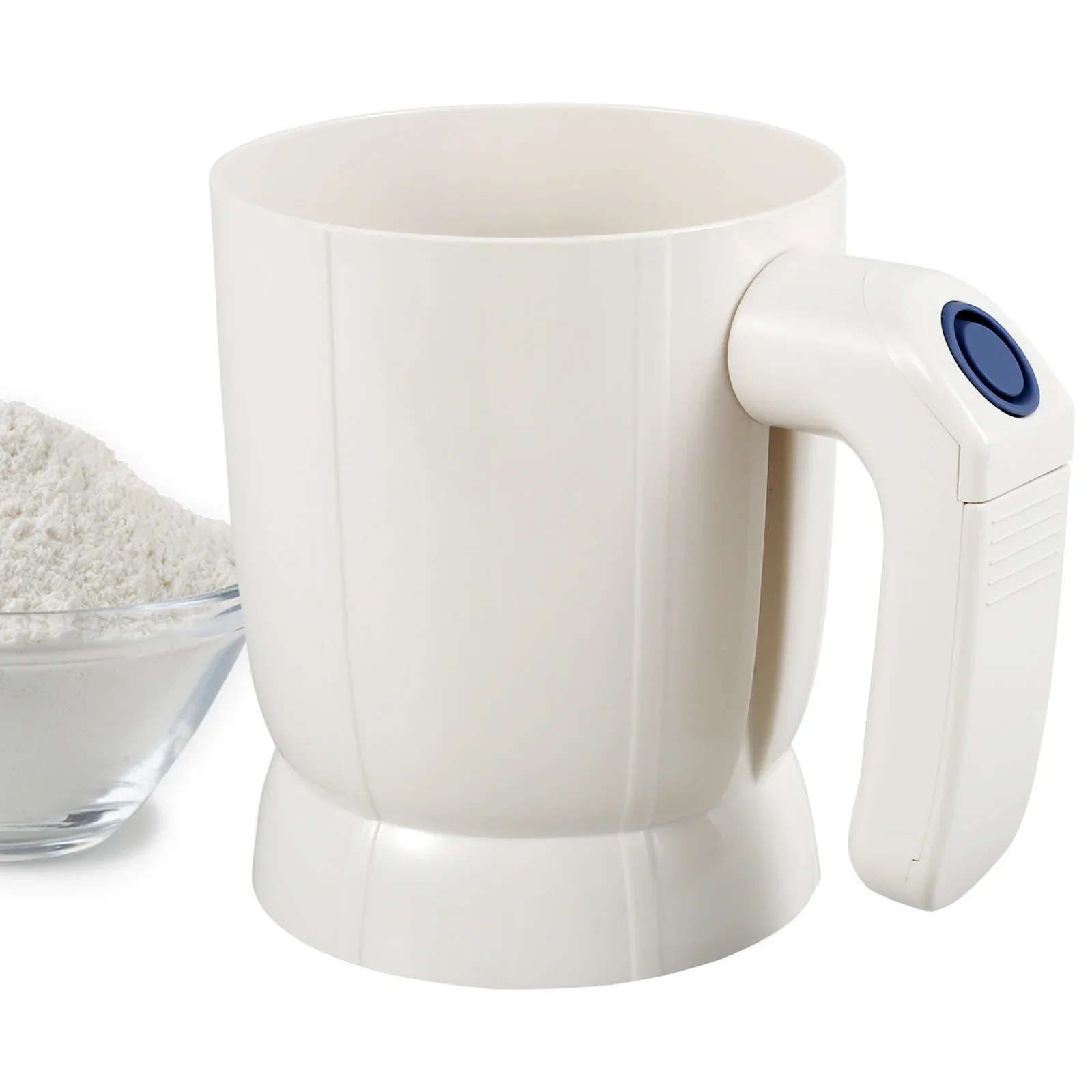 Electric Flour Sifter For Baking, Powder Sugar Shaker With Stainless Steel Fine Mesh,Fine Mesh Flour Sifter Sieve Kitchen Tools