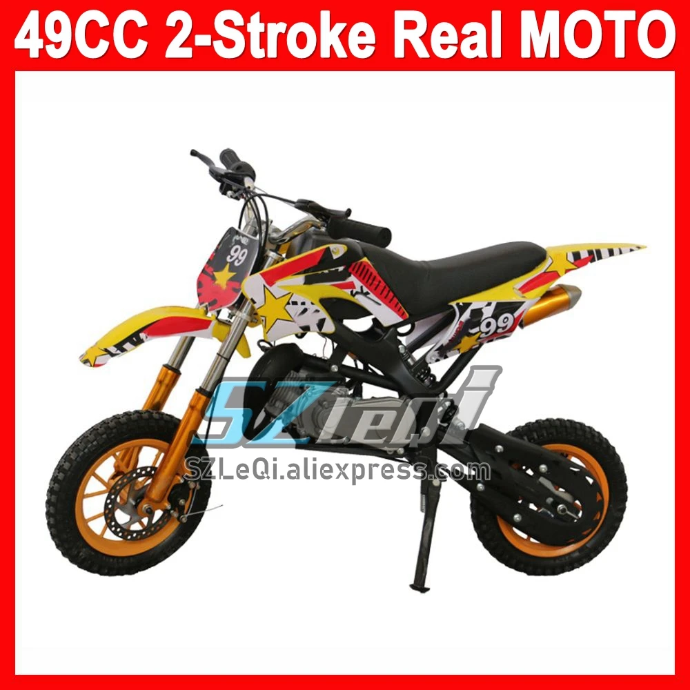 49 50 CC Mini Motorcycle 2Stroke Dirt Bike Mountain Gasoline Off-road Superbike Small Buggy Moto Bikes Children Racing Motorbike