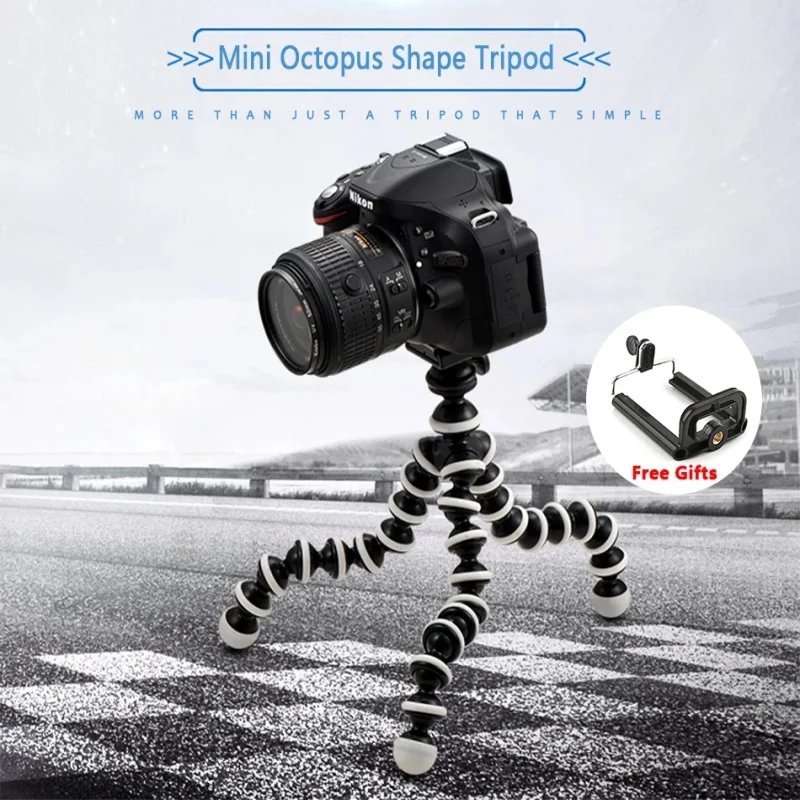 Suporte Flexível Octopus RP01-E Gorillapod para Câmera de Celular - Mini Suporte de Mesa Compatível com iPhone Samsung