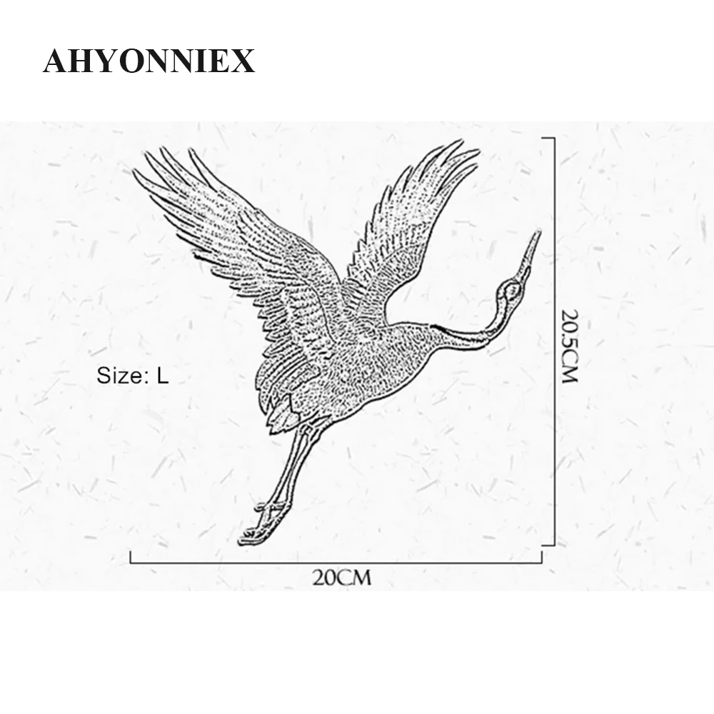 1 para delikatnych haftowane naszywki żurawia na ubraniach DIY ptasia aplikacja odzież przyszyta na naszywki na naklejki odzieżowe