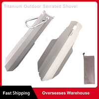 Lixada Titanium Garden Hand Shovel Outdoor Camping Hiking Backpacking Trowel with Clip Outdoor Tools for Outdoor Survival Tools