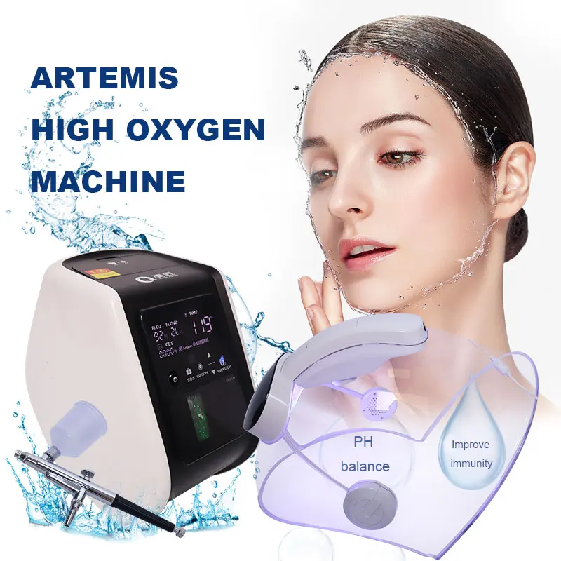 Korea Face Oxygen Injector Led Therapy Mask Dome Spa Salon Use Skin Rejuvenator O2Toderm Hydro Oxygen Jet Peel Facial Machine