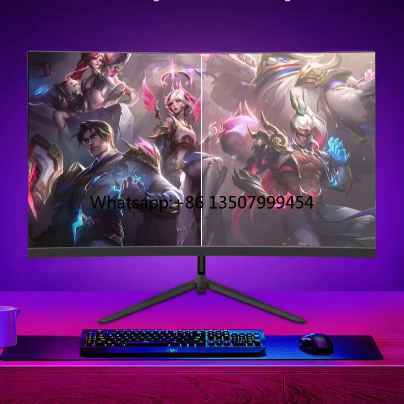 Hot Selling 24 Inch High-Definition Curved Gaming Monitor 75Hz 1080p LED with DP Interface for Desktop