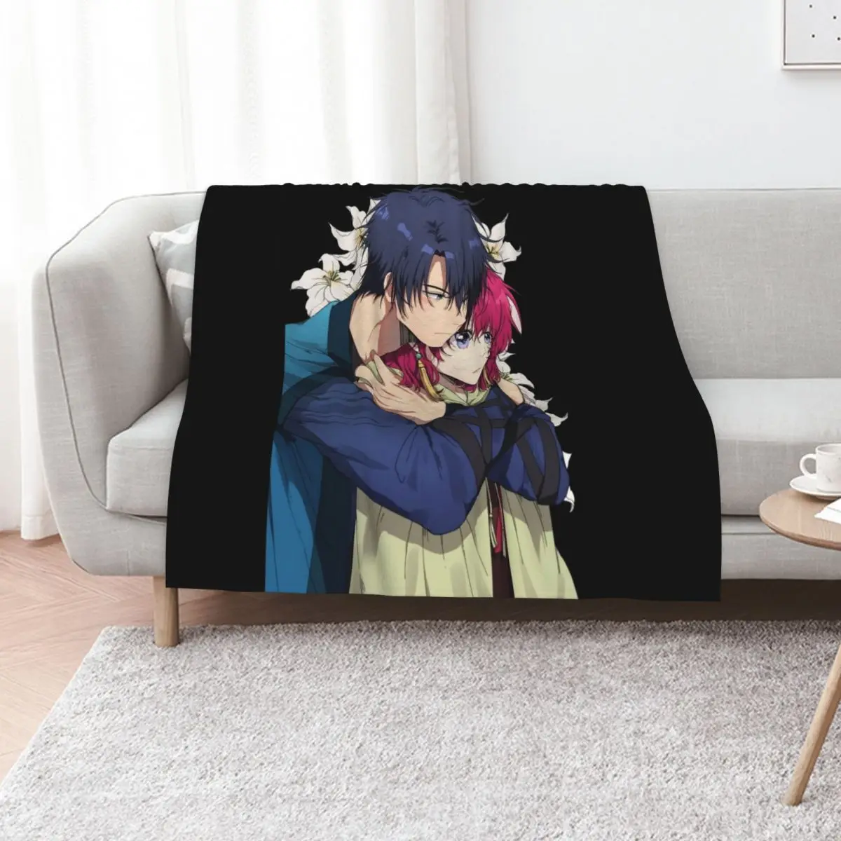

Yona of the dawn hak and yona hug Throw Blanket Cute Soft Beds For Baby Sleeping Bag Blankets