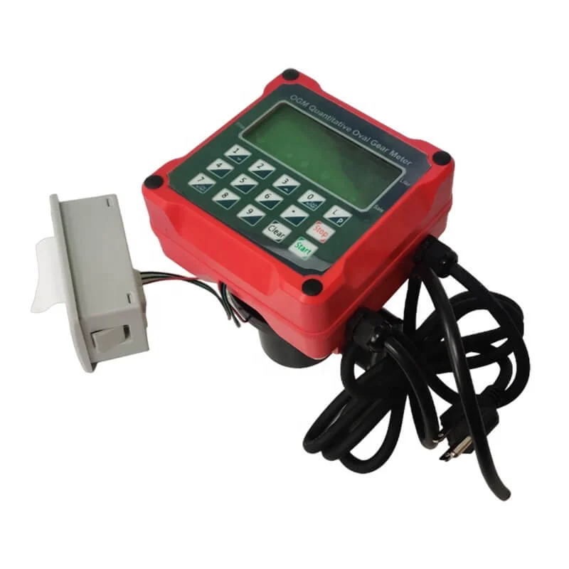 OGM Oval Gear DC12v/24v AC220v Electronic Preset Quantitative Fuel Diesel Petrol Flow Meter With Receipt Printer