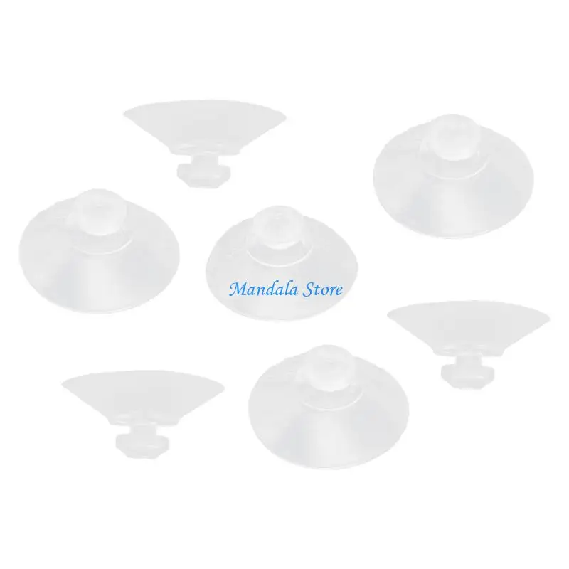 U2JC 50 Pieces Transparent Suction Cups Without Hooks Anti-Collision Sucker Pad