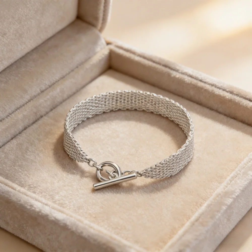 

925 Sterling Silver Bracelet TO Net Bracelet Niche Design Sense Ladies Fashion Birthday Party Wedding Anniversary Jewelry Gift