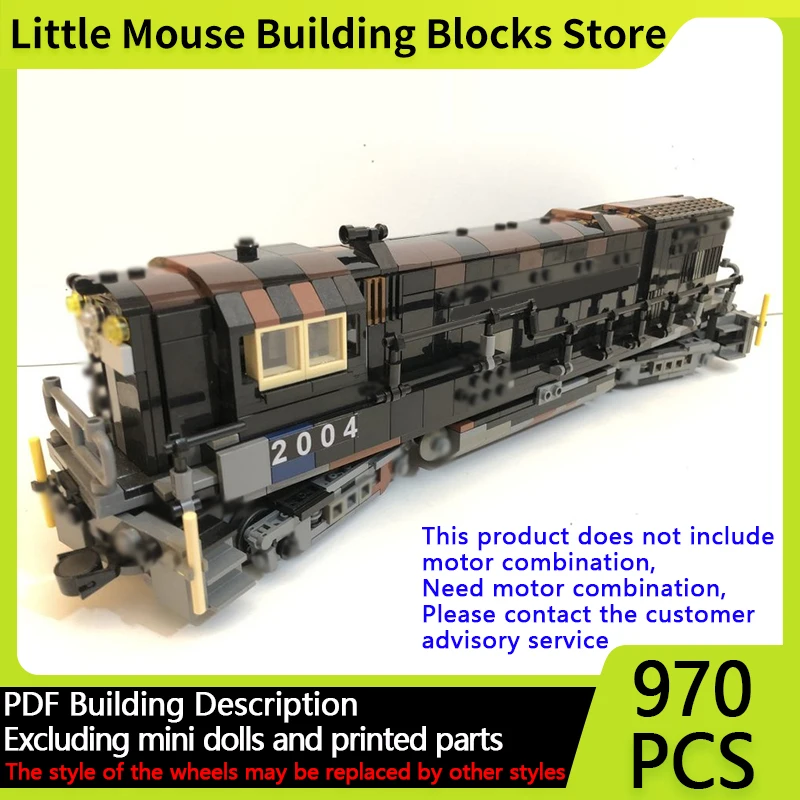 

City Car Model MOC Building Bricks U30B Diesel Electric Locomotive Modular Technology Gifts Holiday Assemble Children Toys Suit