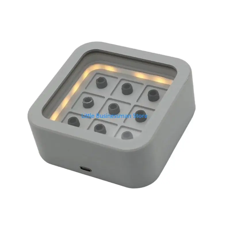 Aufbewahrungskoffer für mechanische Tastaturtastenkappen mit beleuchtetem 3 x 3-Layout-Display, Sichtdeckel und magnetischer – Detail 7