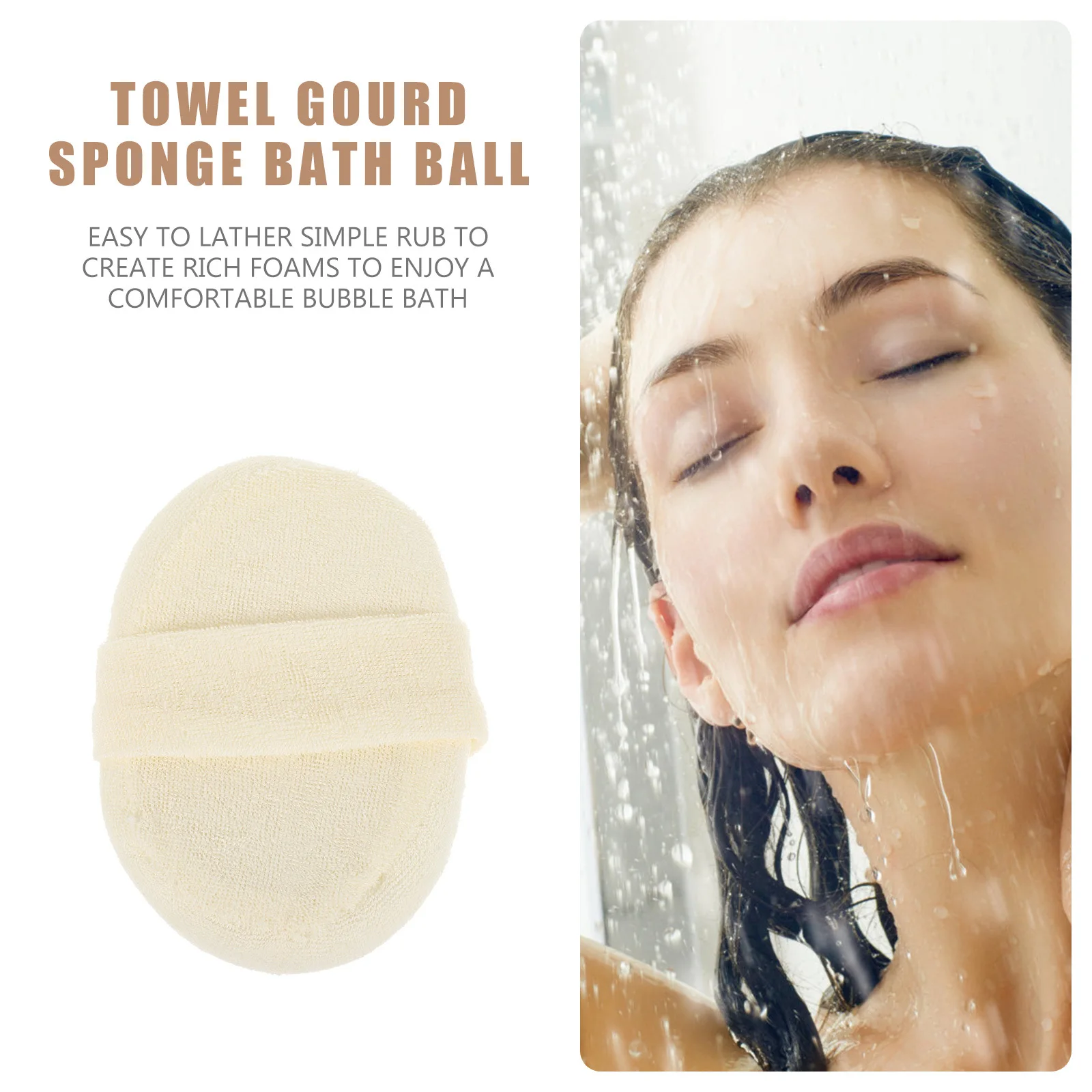 

2Pcs Loofah Sponge Bath Body Scrubbing Brush for Deep Clean Elbows Knees Comfortable Shower Washing Natural Sponge