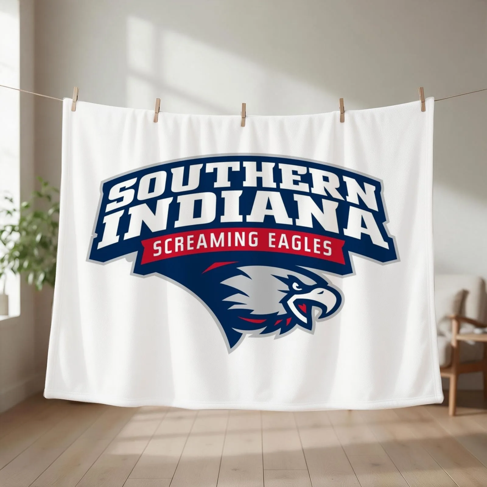 Southern Indiana Athletics Throw Blanket couch cozy soft plush fuzzy picnic outdoor blanket