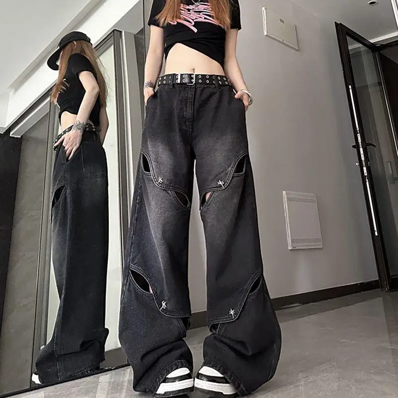 

Special Large Size High Waist Wide Leg Jeans Men Women Spring Loose Straight Long Pants American Sle Youth Wear Summer Jeans