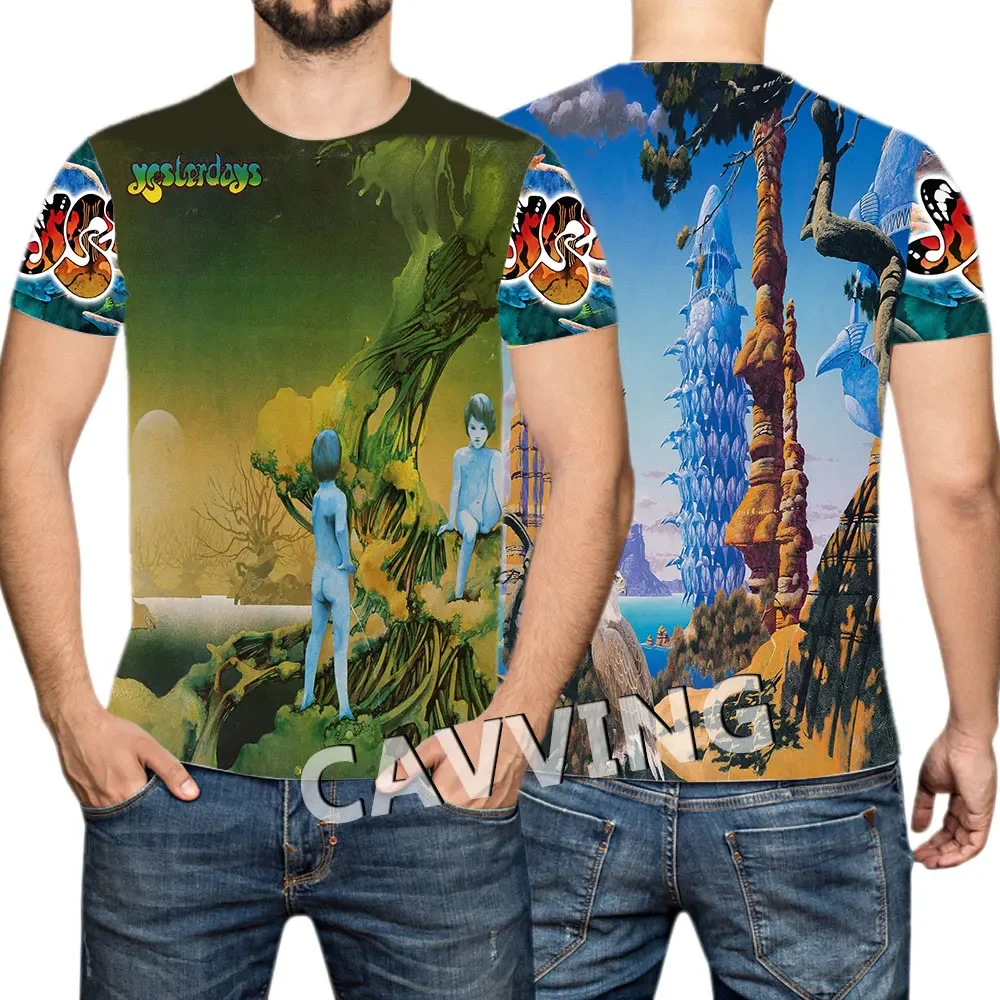 

New Fashion Women/Men's 3D Print YES Band Casual T-shirts Hip Hop Tshirts Harajuku Styles Tops Clothing