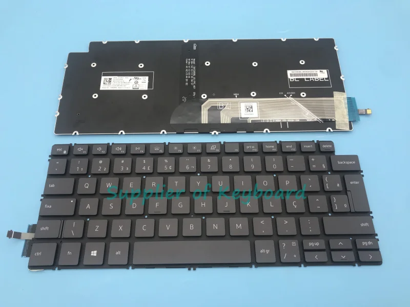 NEW English/Spanish/Brazilian Keyboard For Dell Inspiron 13-5390 5391 7391 14-7490 7491 5490 5491 5498 5493 Black/Silver Backlit 5