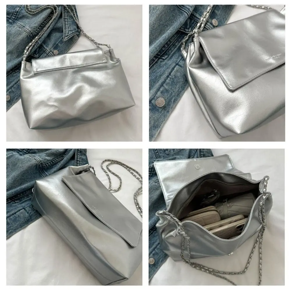 Bolso de hombro de cubo para mujer, bandolera de PU de Color sólido Simple, monederos de gran capacidad