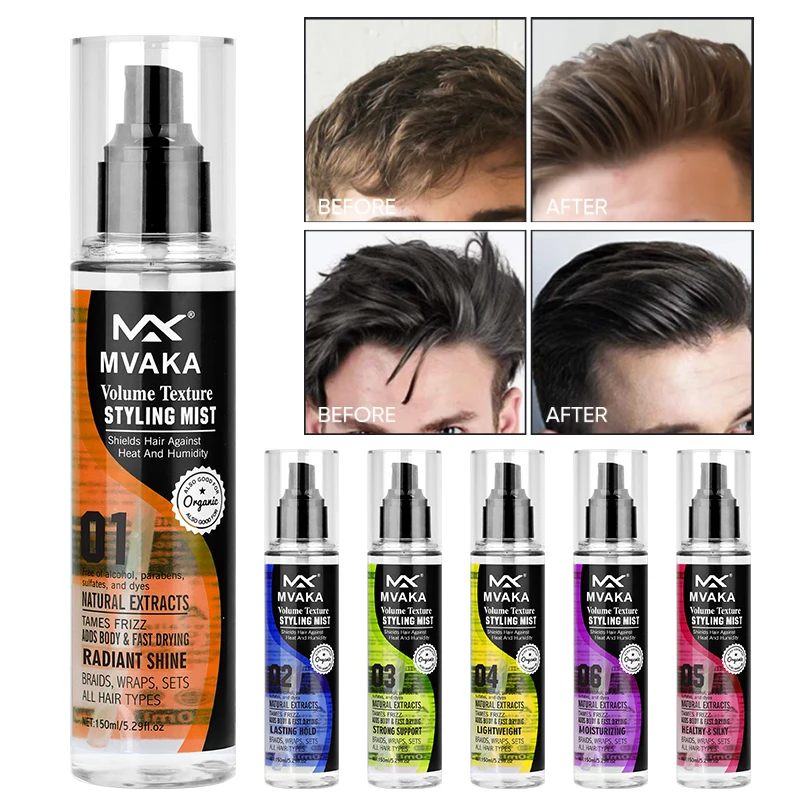 MVAKA Hair Styling Mist strong hold moisturizing lasts 24 hours suitable for all hair types keeps hair smooth and long-lasting