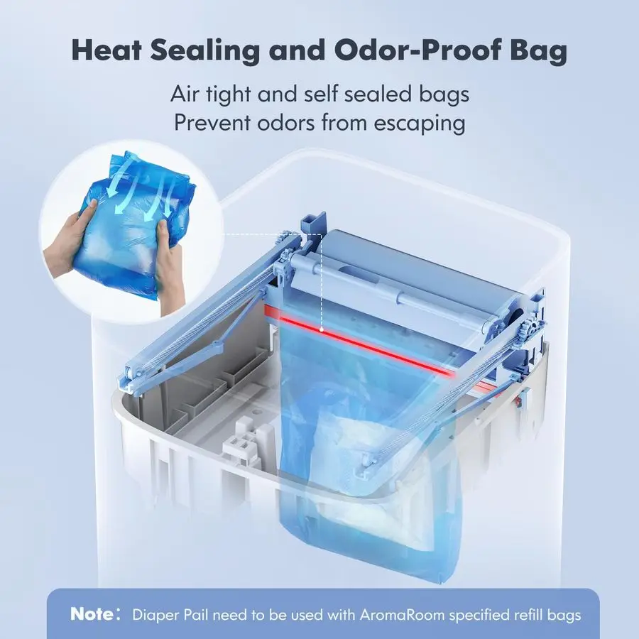 

Diaper Pail OdorLocking and Diaper Trash Bags Set for Newborn Diapers, 540 Count, 12 Rolls Standrad Size 6.7x10.8