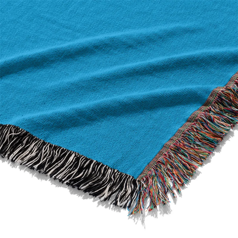 Aertemisi Tricolor Polyamory Pride Flag LGBT Rainbow Jacquard Fringed Woven Throw Blanket