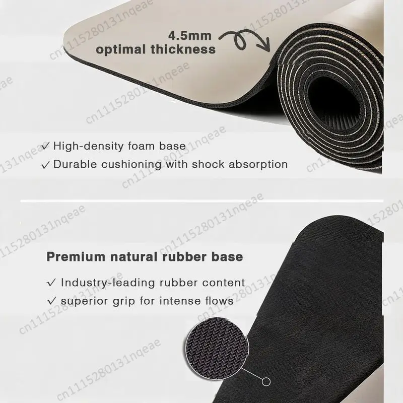Natural Rubber PU Eco-Friendly Yoga Mat 4mm 5mm Set Non-Slip Travel Portable Chocolate