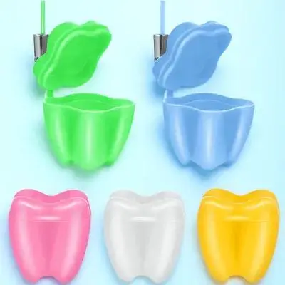 5 قطعة صندوق توفير أسنان الحليب حاوية تذكار الطفل لقلادة طفل شكل الأسنان تصميم آمن سطح أملس حامل أسنان الطفل