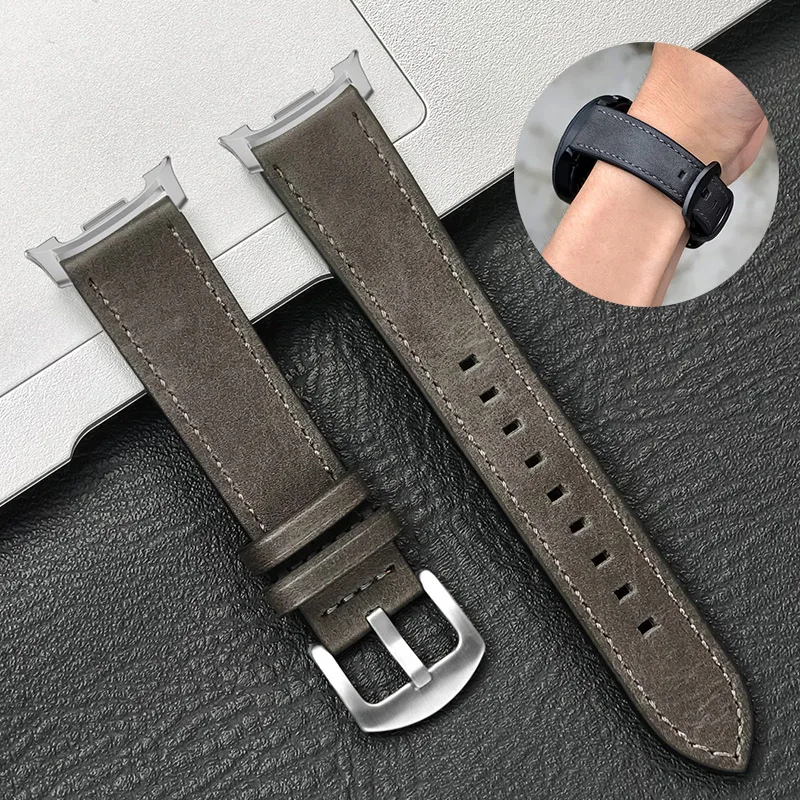 Leather Strap for Samsung Galaxy Watch 8 Ultra2025 Quick Release Band for Samsung Galaxy 8/8 Classic 40/44/46 Leather Bracelet
