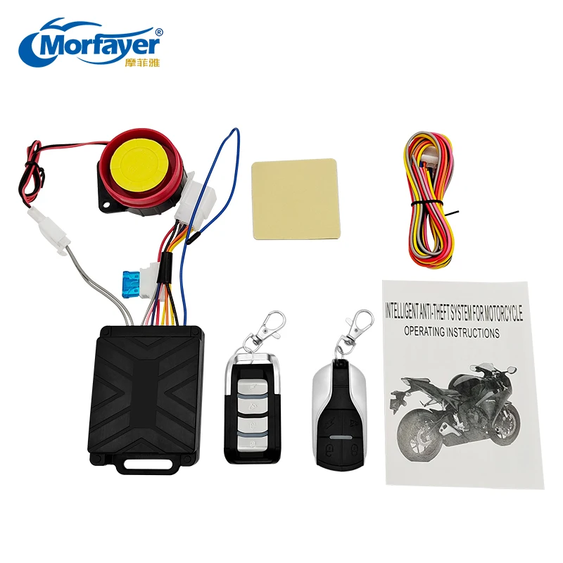 New Model 12V Motorcycle One Way Alarm System With 2 Stylish Remote Control Engine Start