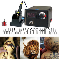 Wood Burner Adjustable Temperature Digital Display Pyrography Machine Pyrography Pen Burning Machine Gourd Crafts Tool Set