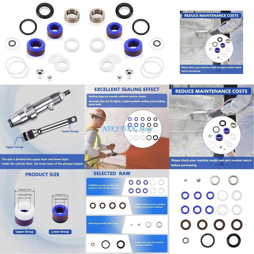

L8RC 244194 Airless Paint Sprayer Repair Packing For 295 390 395 490 495 595