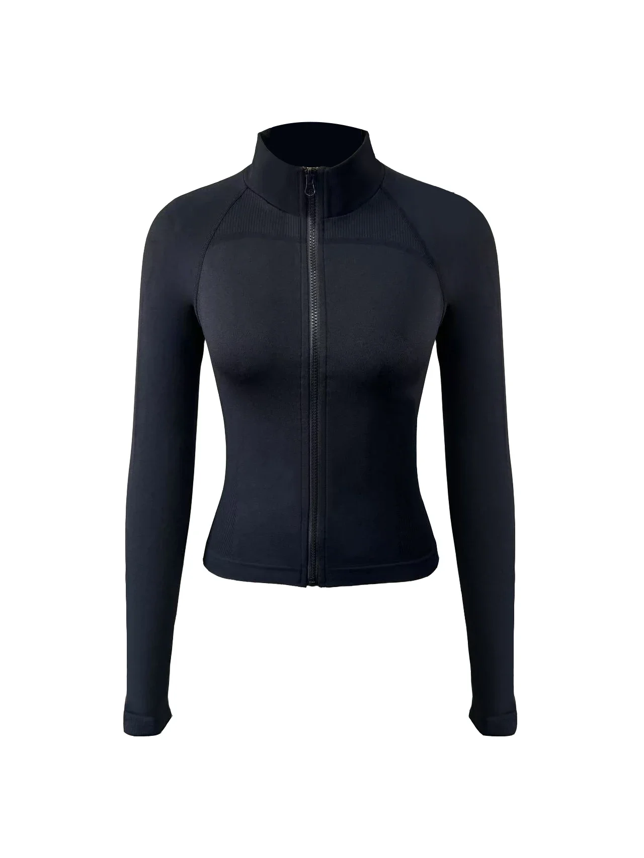 Ropa de mujer, abrigos, Sudadera con capucha con cremallera, chaquetas de Yoga elásticas, camisas de entrenamiento transpirables de malla hueca de manga larga para Fitness