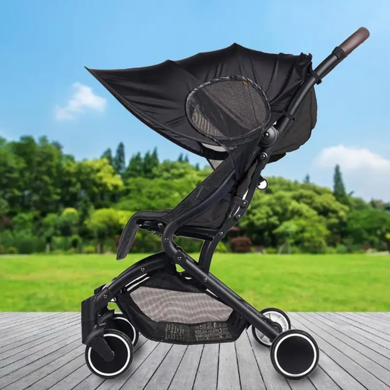 Tenda kereta bayi Universal, tenda Stroller anti UV, aksesori Kereta Bayi, dapat dilepas, anti angin, anti matahari