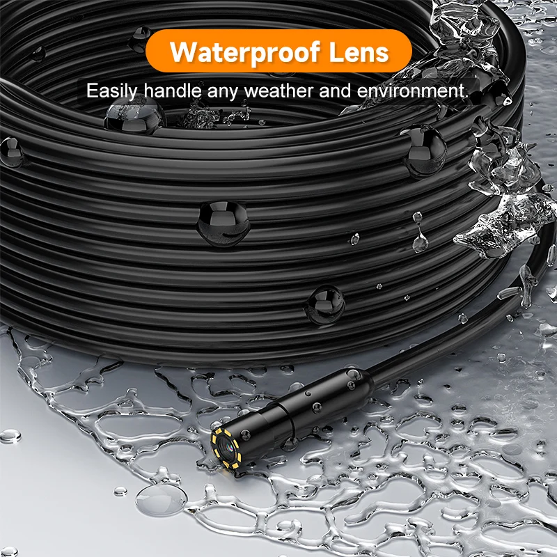 باليد 4.3 ''شاشة المنظار 8 مللي متر كاميرا 1080P 2-100 متر كابل صلب سبليت تصميم Borescope الصناعية لفحص الأنابيب المجاري #3