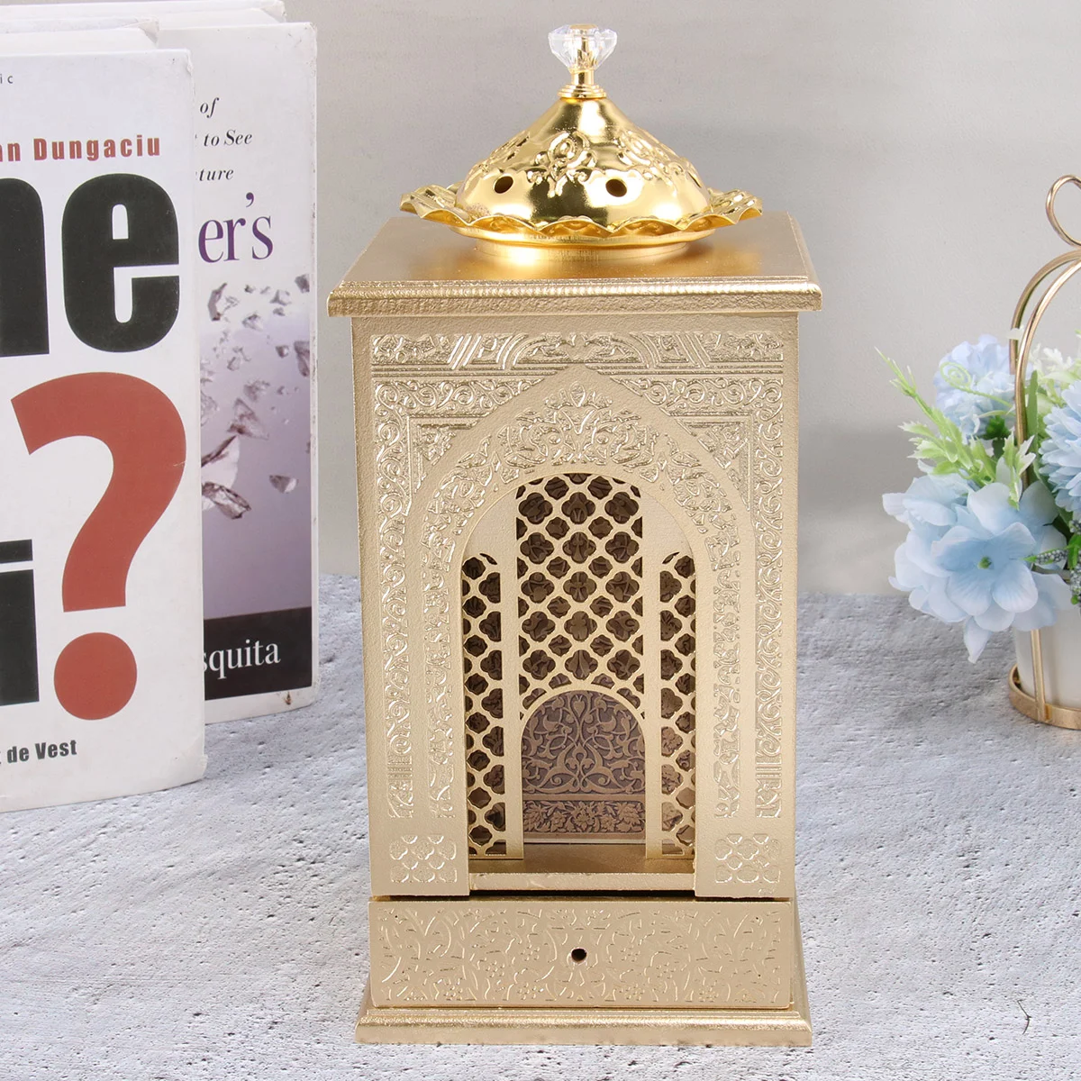 Muslim Eid Incense Burner Creaive Aroma Furnace Desktop Adornment Fashion Wood Craft Eid Aroma Furnace