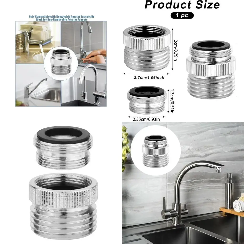 

2 Pack 3/4Inch Thread Faucet Hose Adapter Sturdy Copper for Sink Connection