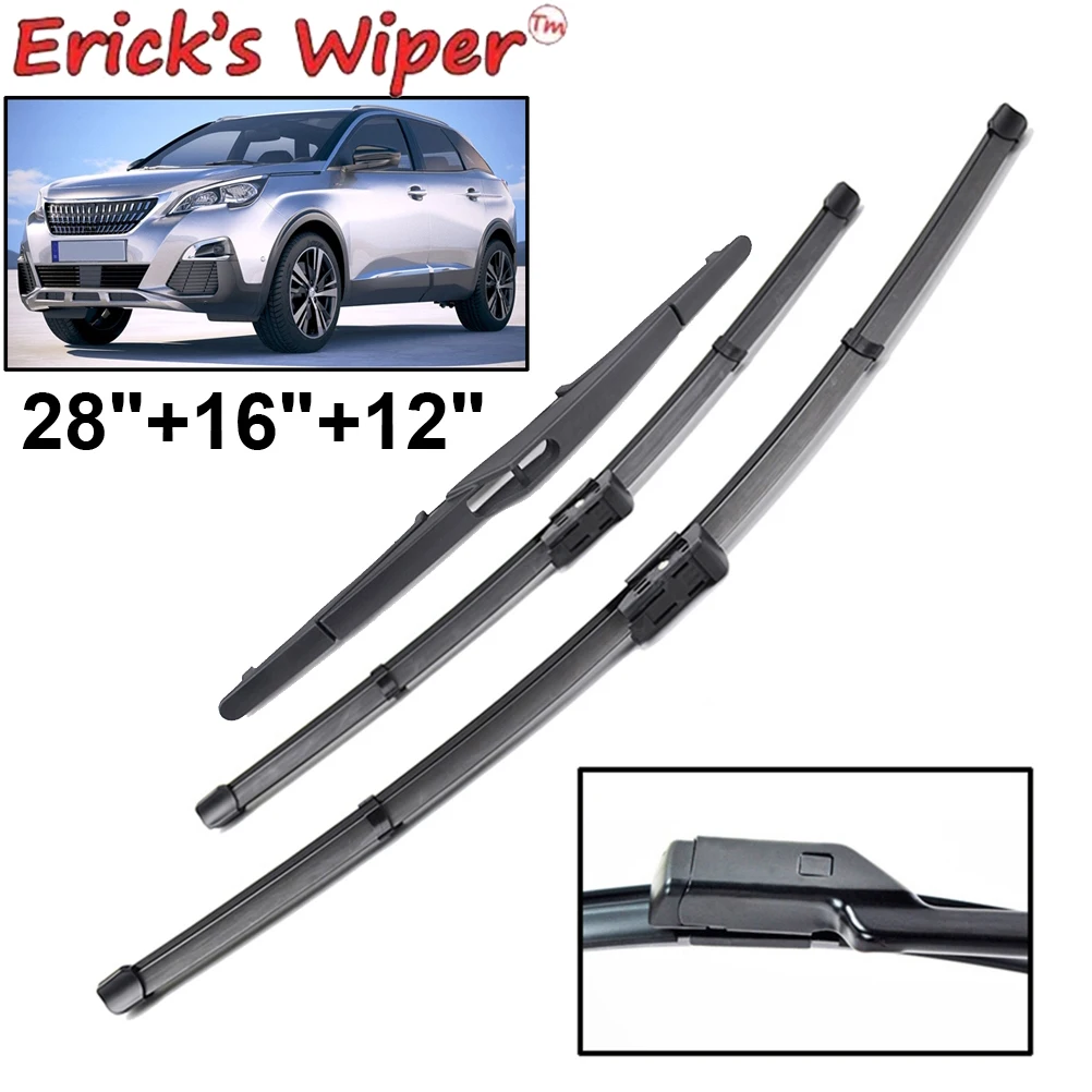 Erick's Wiper LHD Front & Rear Wiper Blades Set For Peugeot 3008 Mk2 2017 - 2023 Windshield Windscreen Window Brush 28