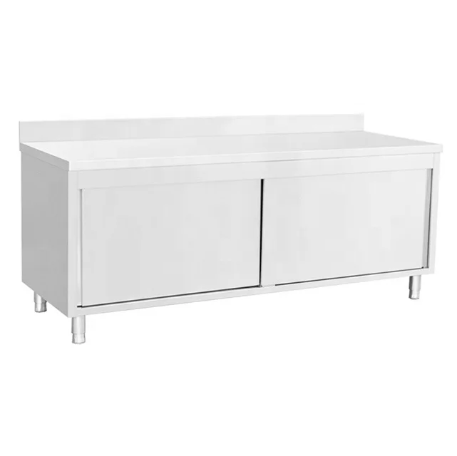 For Working Table  storage cabinet Kitchen use  Assembly Space Customized material stainless steel cabinet