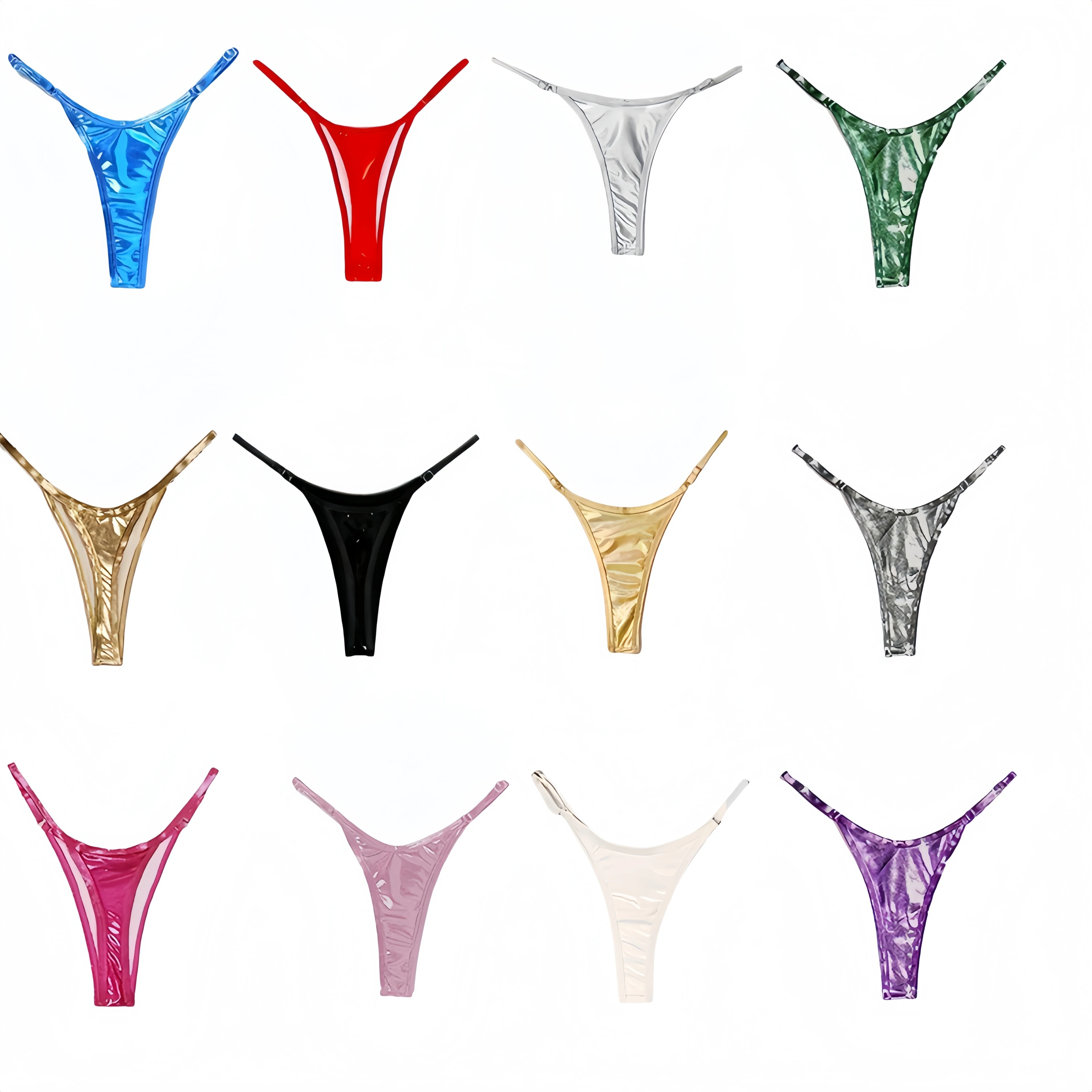 New Arrival Sexy Brazilian PU Thong Bikini Bottom For Women Micro Mini Thong Swim Brief Minimal Coverage Beach Pool Vacation