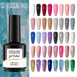 ROSALIND Glitter Color Gel Nail Polish Nails Art Semi Permanent Hybrid Varnishes Soak Off Top Base Matt Manicure UV Gel New