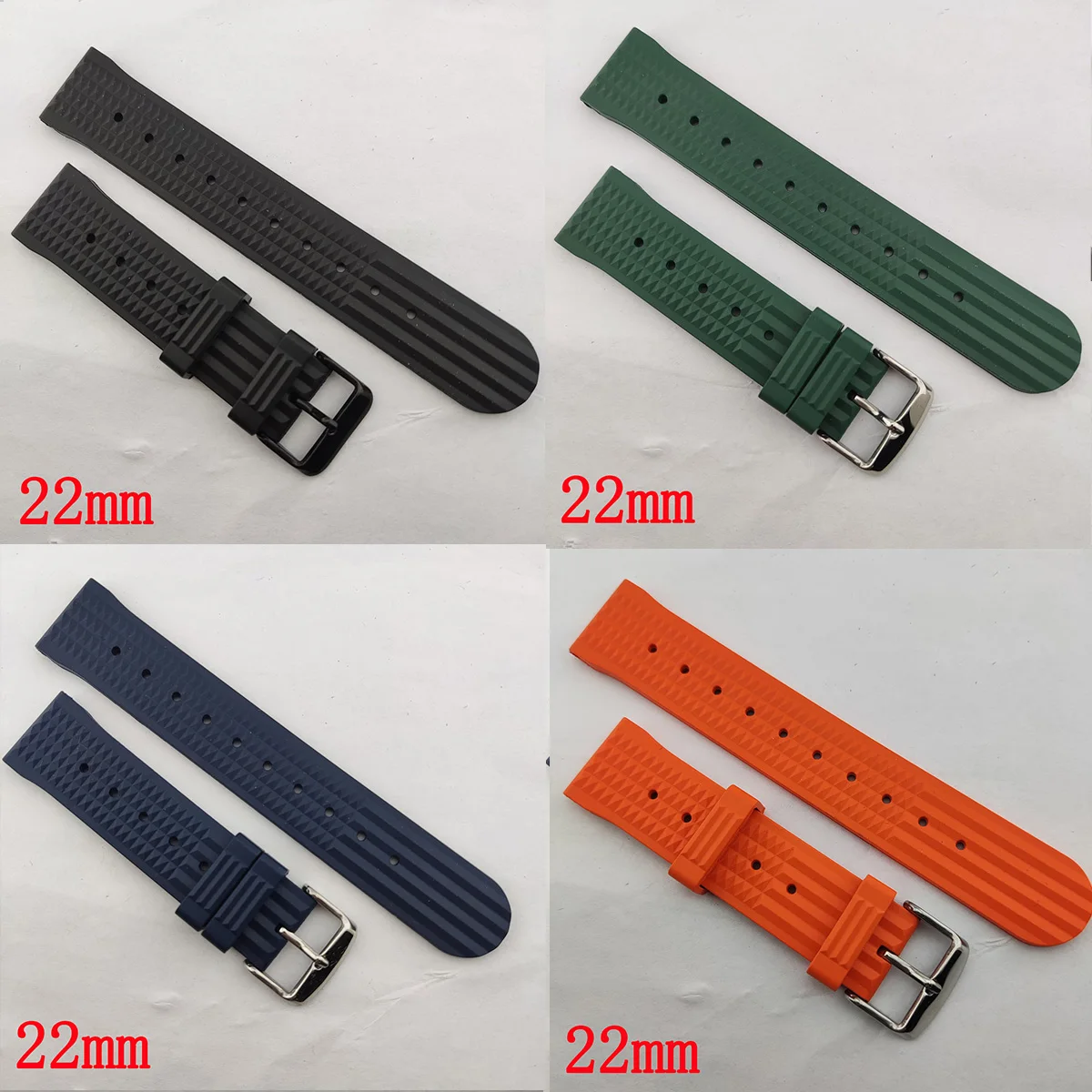 

22mmwatch strap 20mm Universal Watch Band NH35 case NH35 watch Silicone Rubber Link Bracelet Wrist Strap For 007