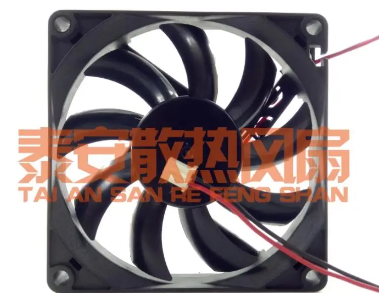 CROWN AGE08015S12H  DC 12V 0.30A 80x80x15mm 2-Wire Server Cooling Fan