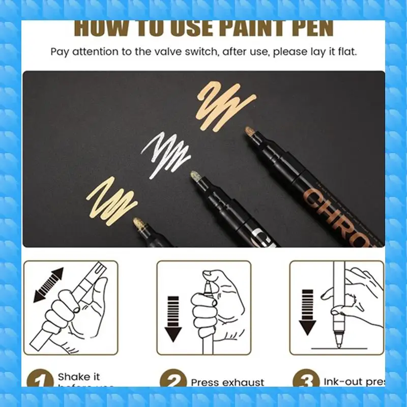 ETRT For Rock Glass Metallic Chrome Pen Marker 3PCS Mirror Waterproof Paint Repair
