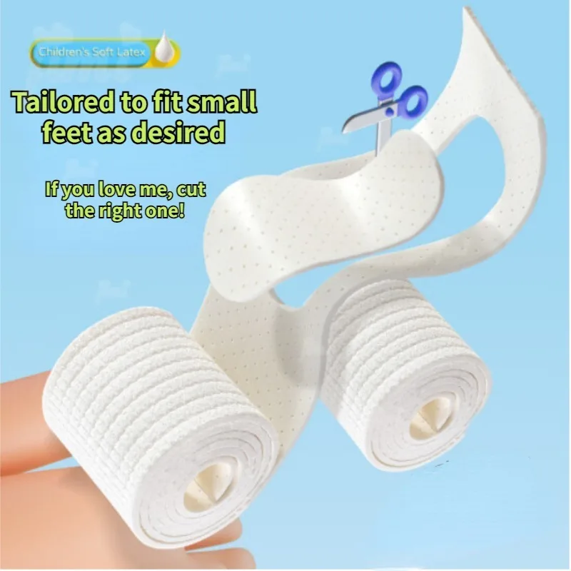 1 لفة لتقوم بها بنفسك النعال اللاتكس ذاتية القطع لينة مريحة الرياضة امتصاص الصدمات إدراج حذاء الكبار الاطفال امتصاص الصدمات نعل رياضي