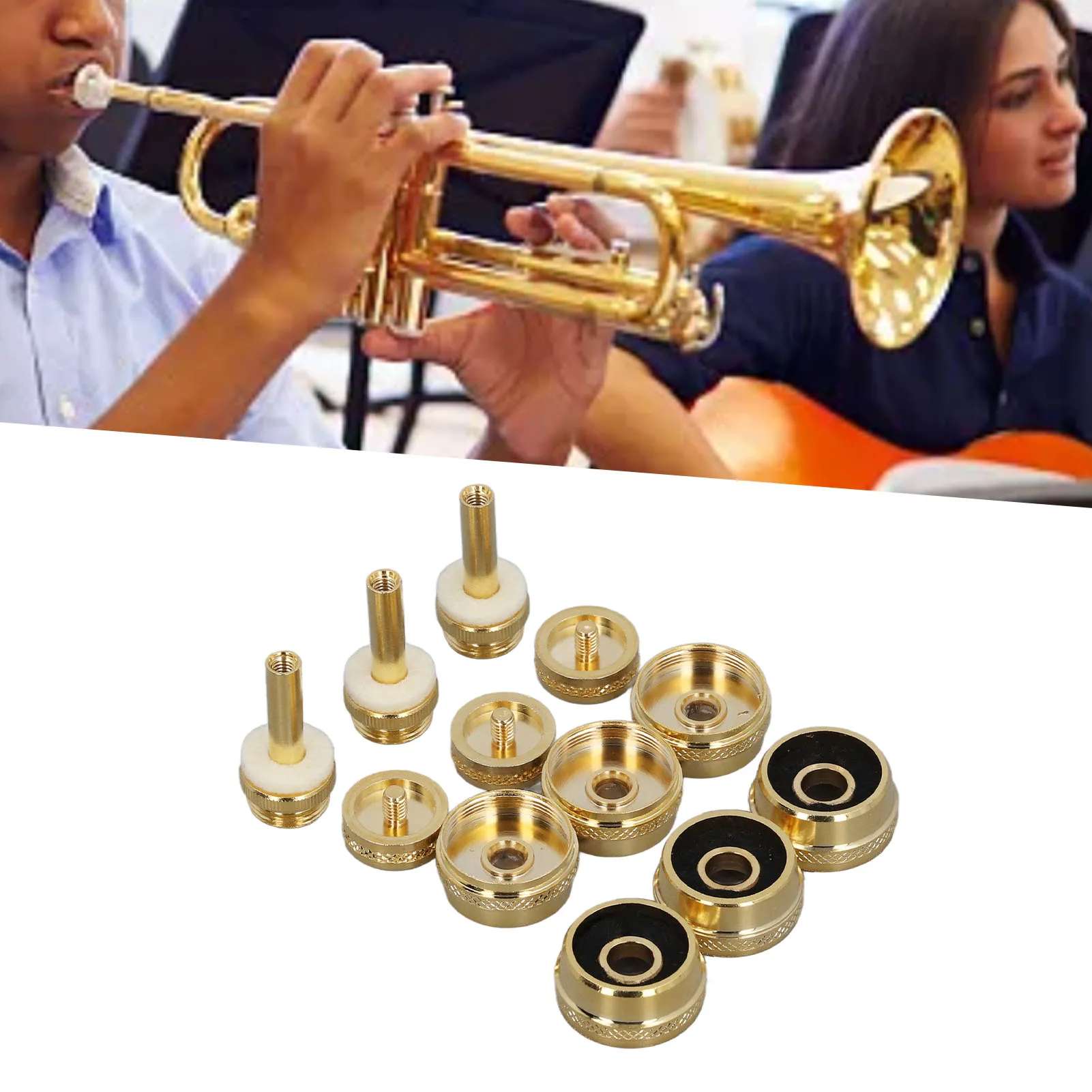 

Набор из 12 кнопок и штоков для клапанов трубы, изысканные детали из перламутра для ремонта клапанов трубы