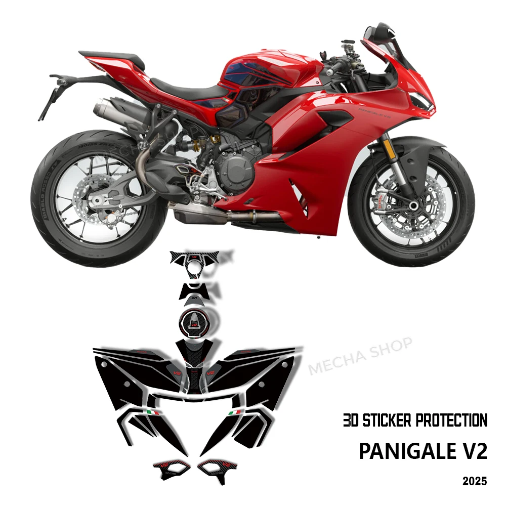 

Аксессуары для мотоциклов, 3D эпоксидная смола, защитная наклейка на бак для Panigale V2 V 2 2025