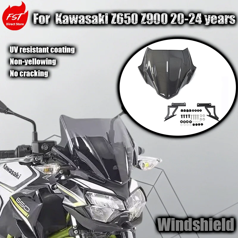 

For Kawasaki Z650/Z900 Street/Sport Front Windshield Fairing for 20-24 Year Models - Motorcycle Street/Sport Front Windshield