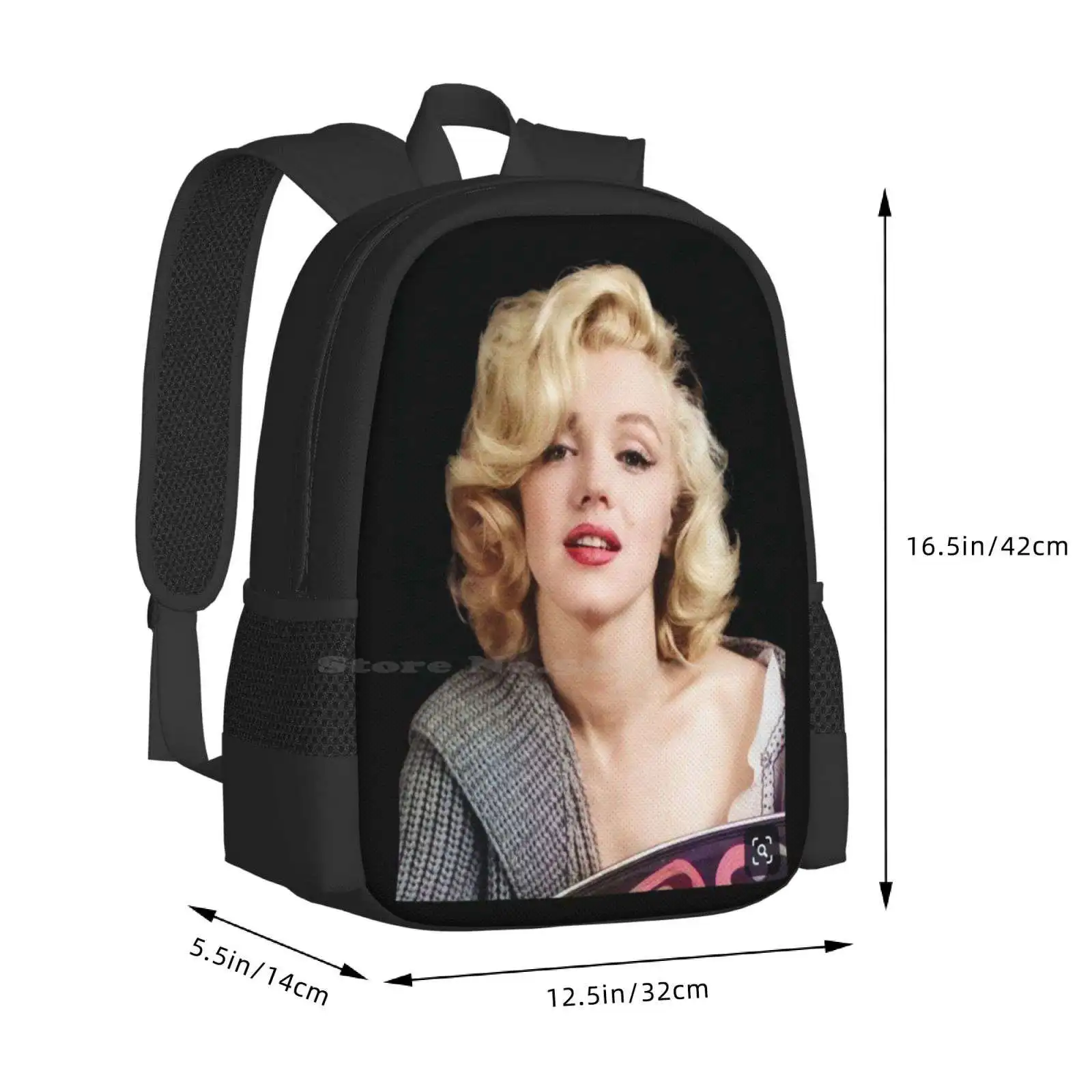 Sultry martlin Monroe Studio foto pertama kalinya berwarna dalam 2021 ransel untuk siswa sekolah Laptop tas perjalanan Marylin