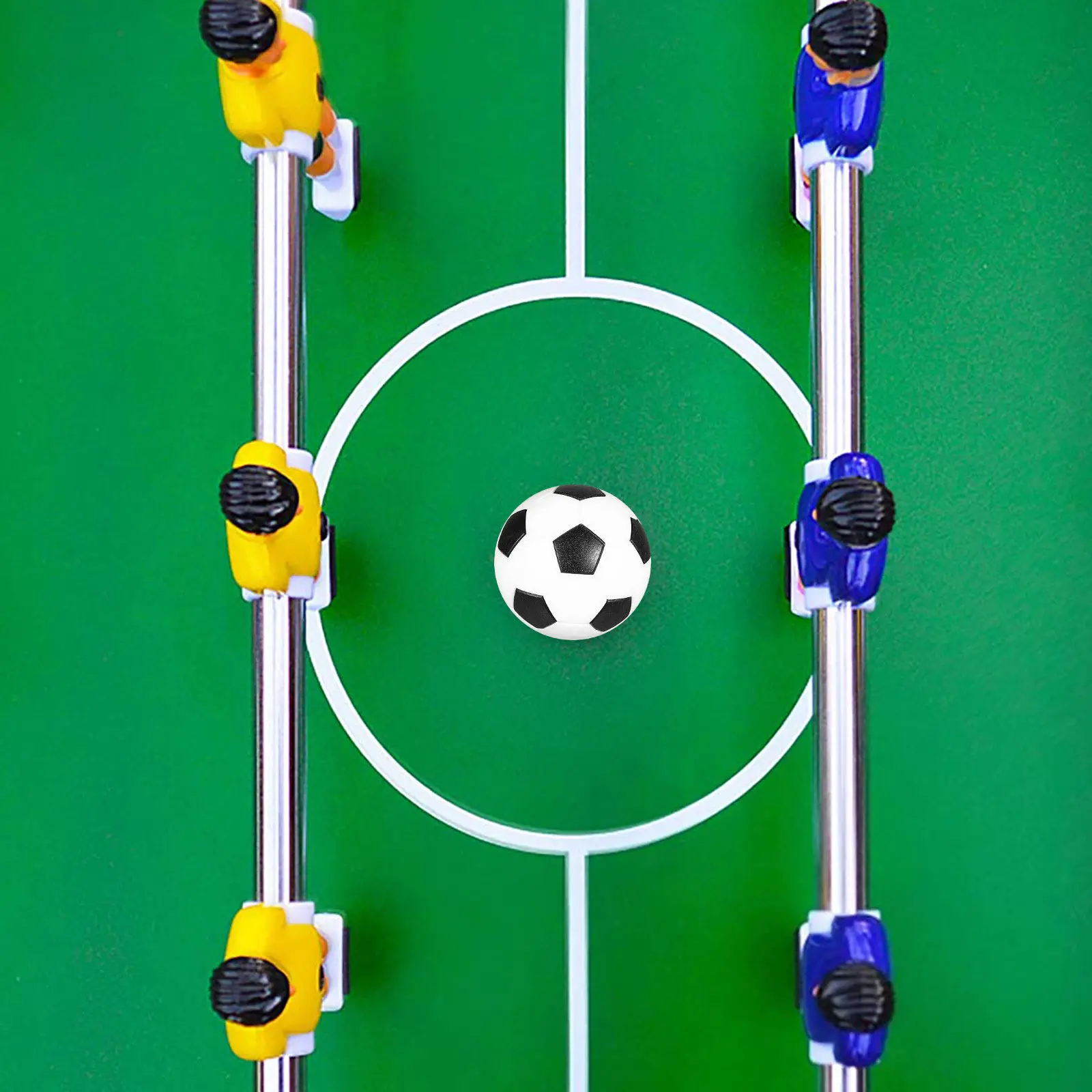 

6pcs 32Mm Mini Soccer Balls Black White Table Football Replacements Durable Abs For Standard Tables Home School Activity