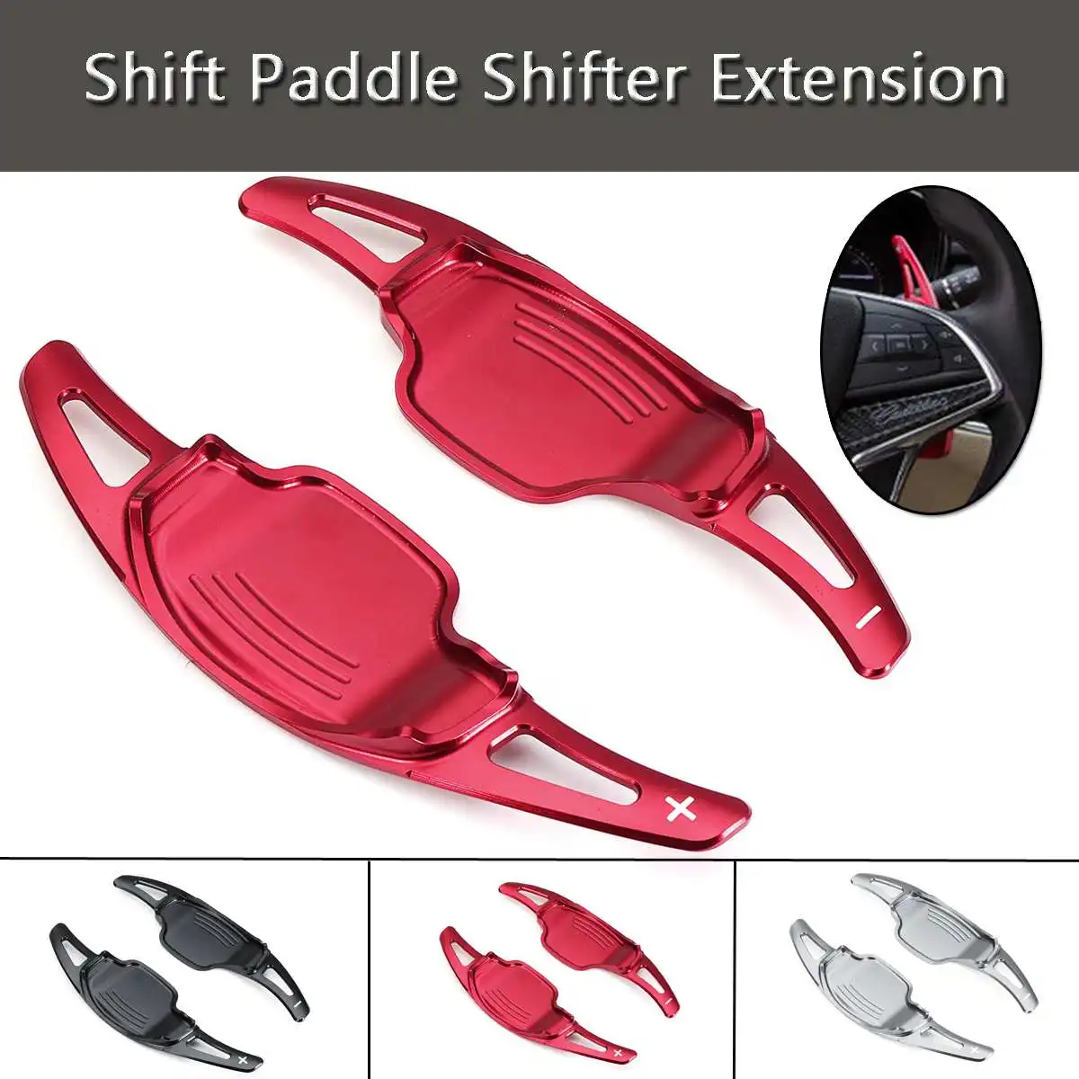 

2pcs Car Steering Wheel Shift Paddle Shifter Extension For Chevrolet For Camaro 2012-2015 Aluminum Alloy Sticker Decoration